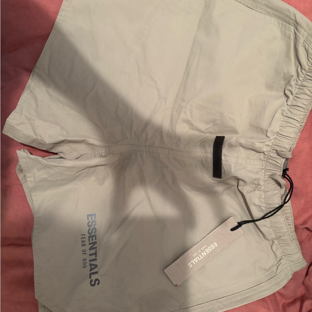 Fear of God Essentials Light Tan shorts